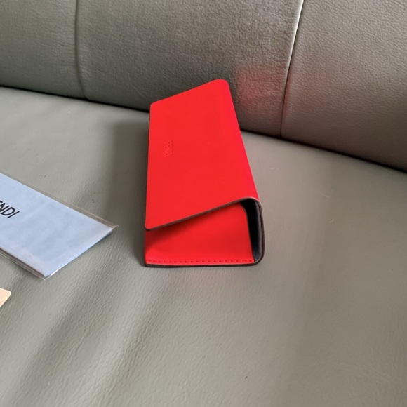 Fendi NEW Authentic Leather Triangle Sunglass Case main image 4
